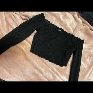 SHEIN off the shoulder crop top